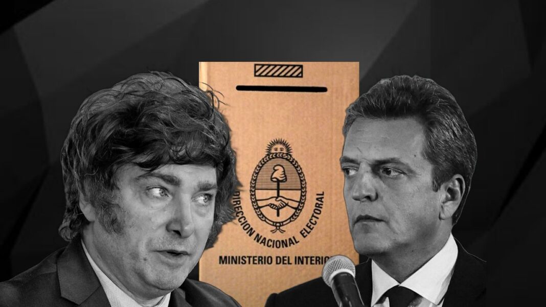 Gráfico de líneas mostrando la evolución porcentual de preferencias electorales hipotéticas